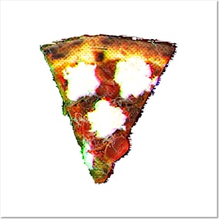 Pizza Slice Snack Glitch Posters and Art